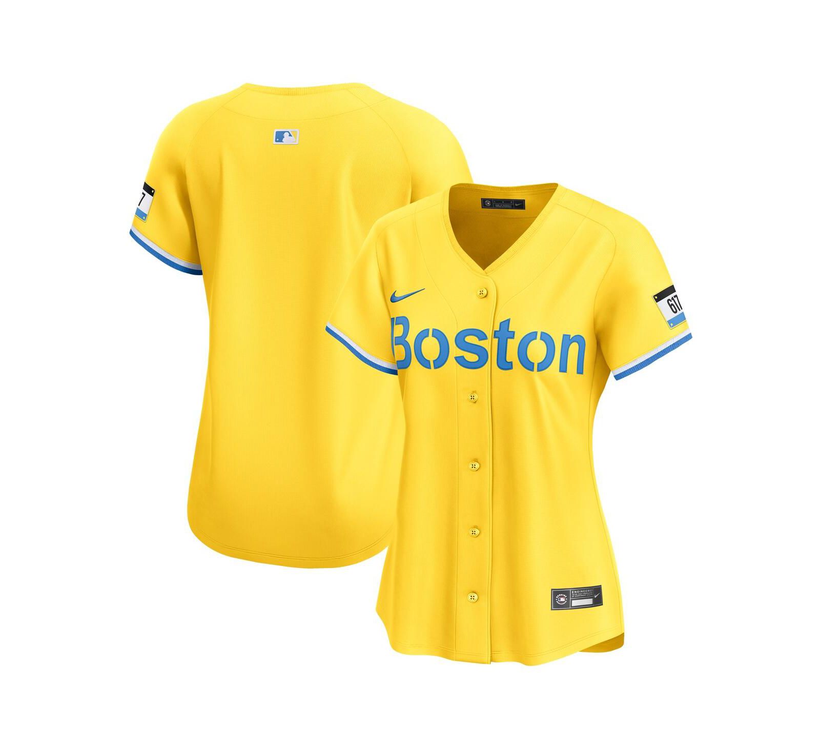 Женская джерси Nike Yellow Boston Red Sox City Connect Limited