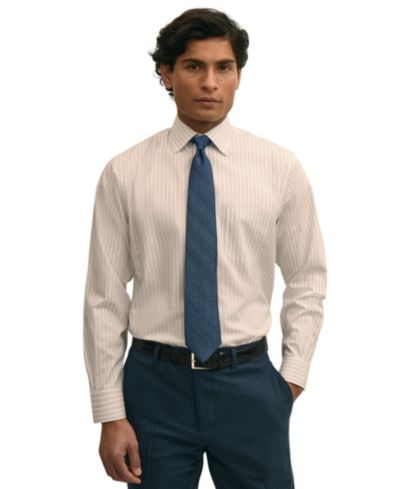 Мужская рубашка в полоску Brooks Brothers с воротником Spread-Collar