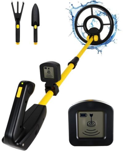 JOYAIRE Kids Metal Detector with 7.4 Inch Waterproof Coil & LCD Display, 1.1lb Lightweight, 24-35 Inch Adjustable Foldable for Boys & Girls