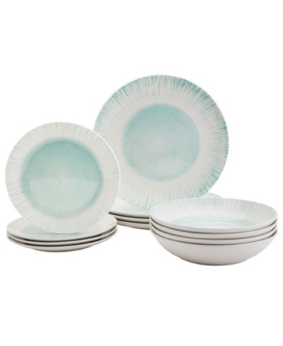 Haven Laguna Aqua 12 Pc. Dinnerware Set, Service for 4, Exclusively at Macy's