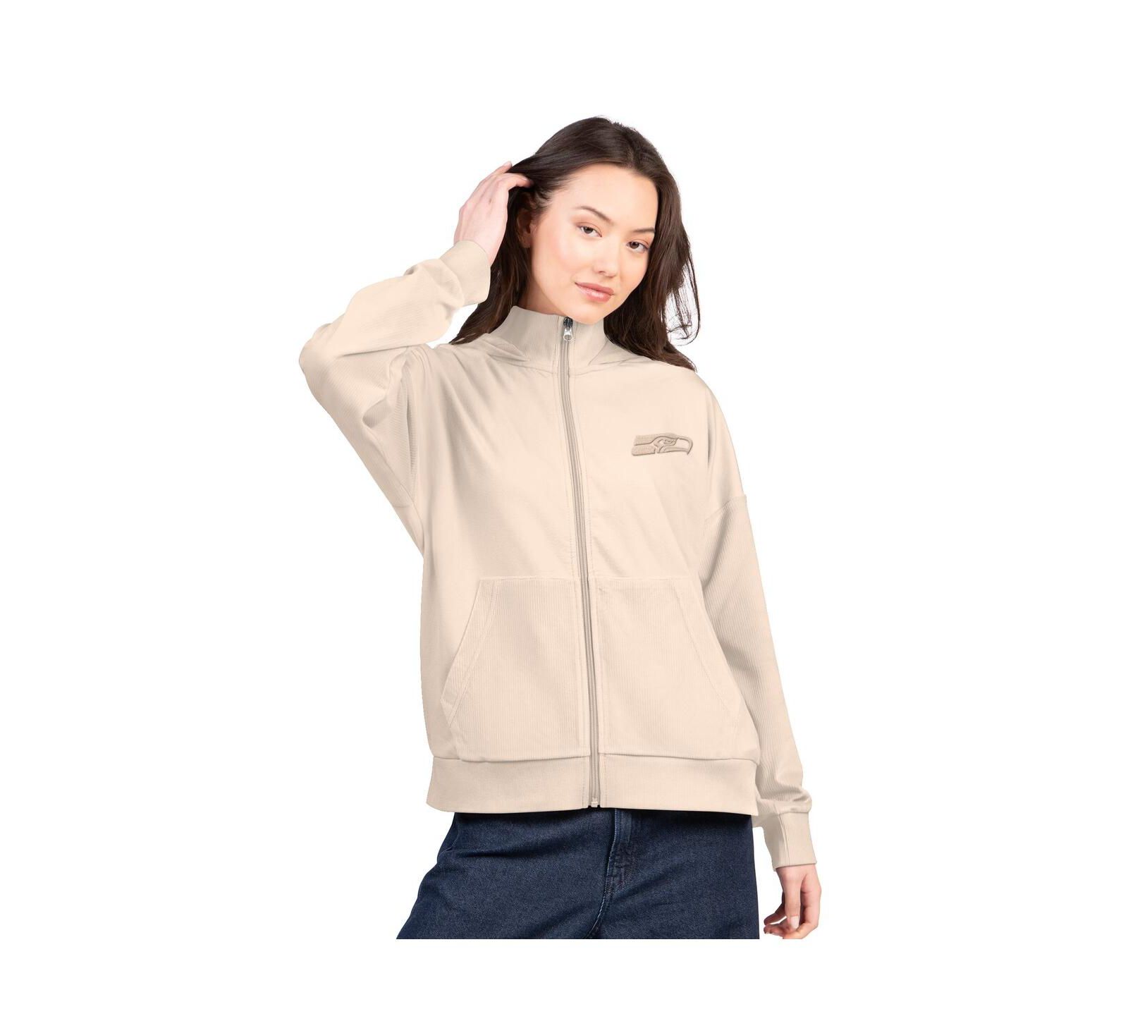 Женское худи G-III 4Her by Carl Banks Tan Seattle Seahawks Rookie Full-Zip