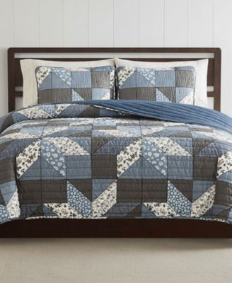 Комплект из 3 стеганых покрывал Lucky Brand Jianna Patchwork reversible King