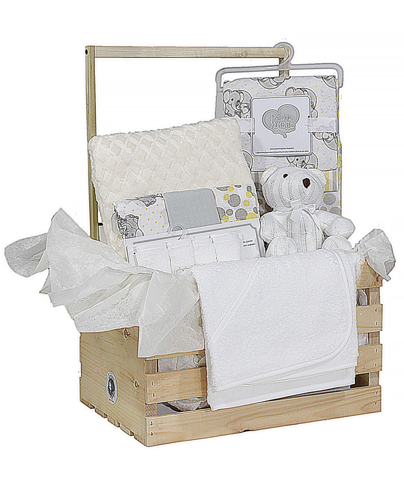 3 Stories Trading Baby Boys' & Baby Girls' Necessities Baby Shower Wardrobe Gift Crate, 16 Piece Set