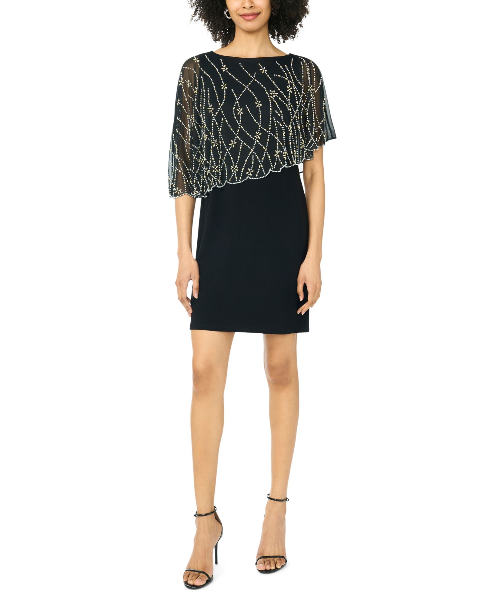 MSK Petite Crewneck A-Line Dress