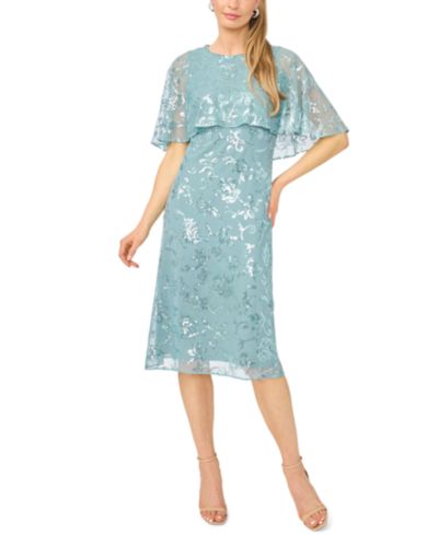 Платье MSK Petite Short-Sleeve Crewneck Midi