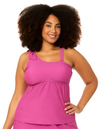 Raisins Curve Plus Size Marita Asymmetrical Swim Tankini Top