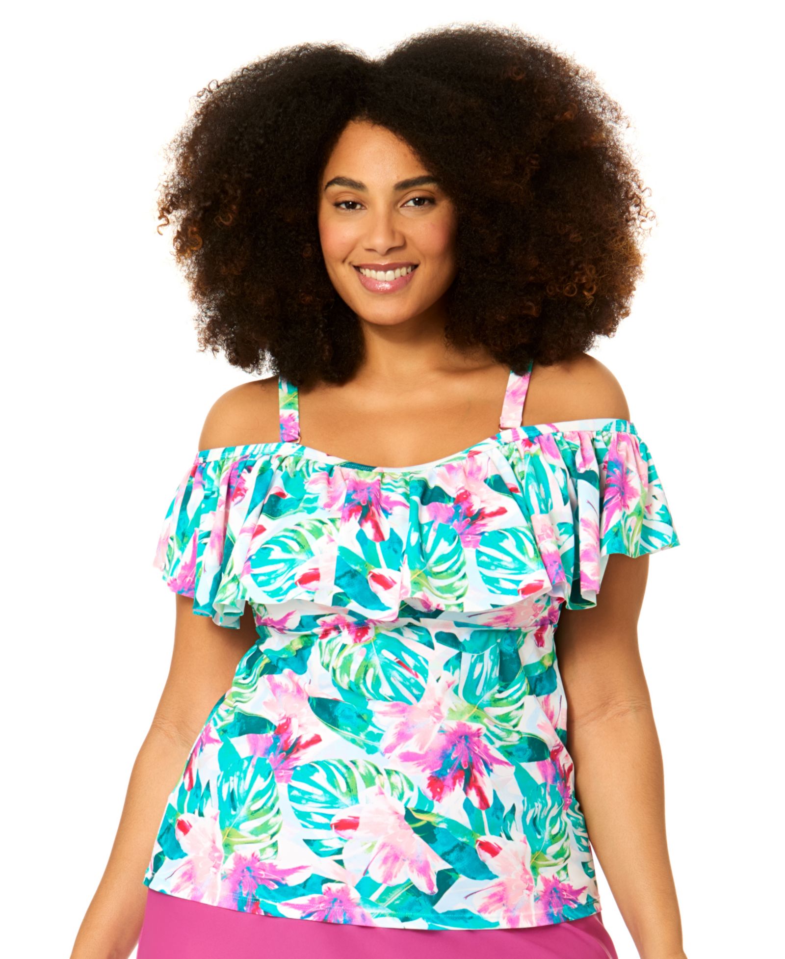 Танкини Raisins Curve Plus Size Tortuga Bandeau Neck