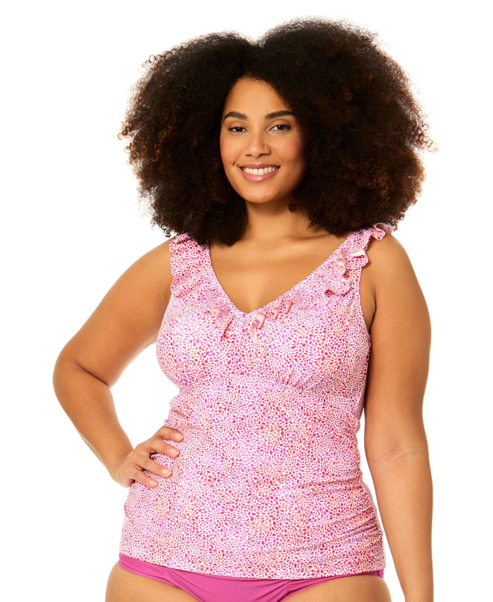 Raisins Curve Plus Size топ танини V-образный Andressa
