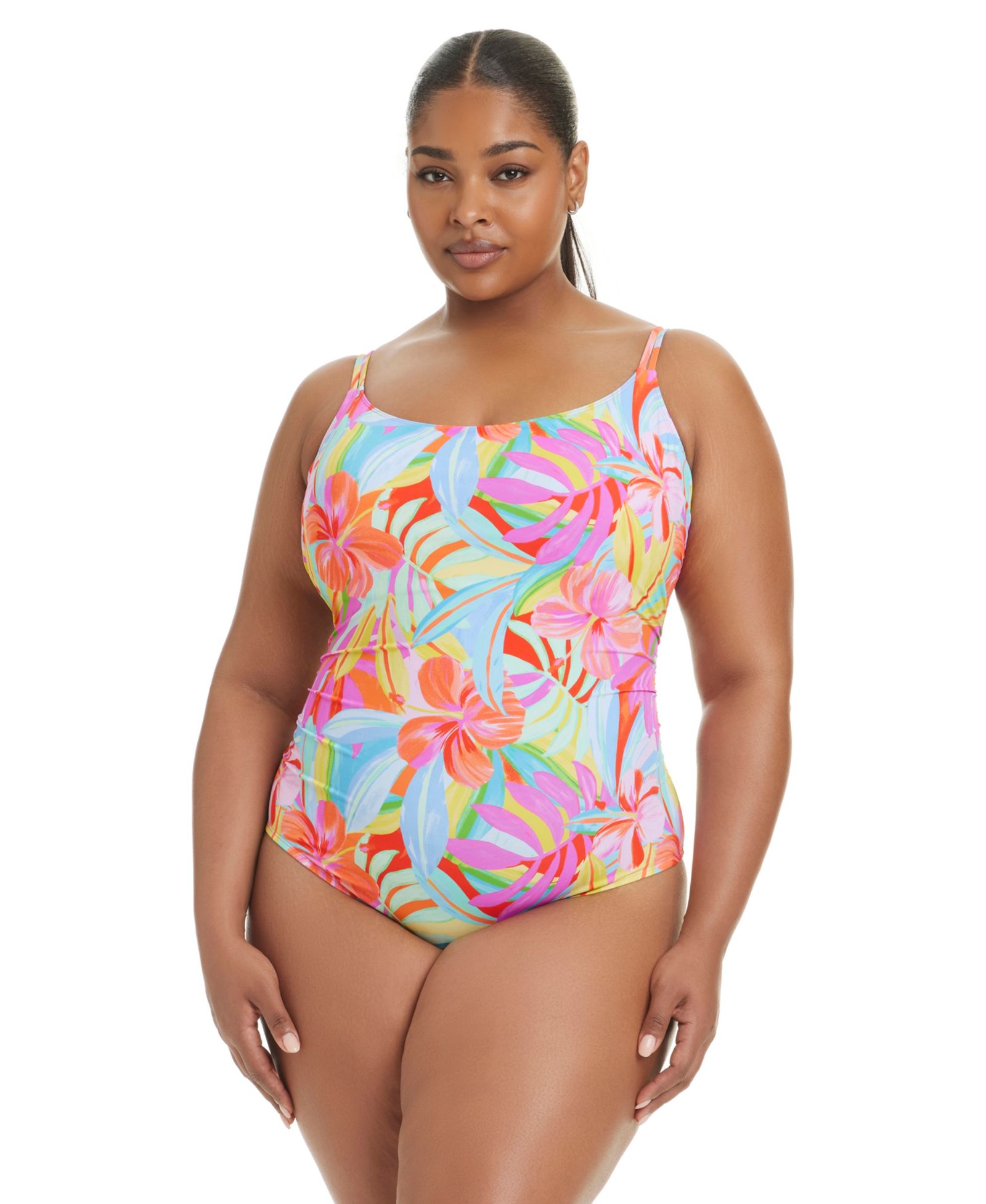 Слитный купальник Bleu by Rod Beattie Plus Size Bellissimo Scoop Neck One-Piece
