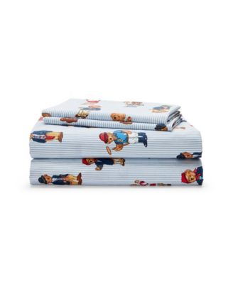 Комплект из 3 простыней Polo Ralph Lauren Teddy Bear Stripe, Twin