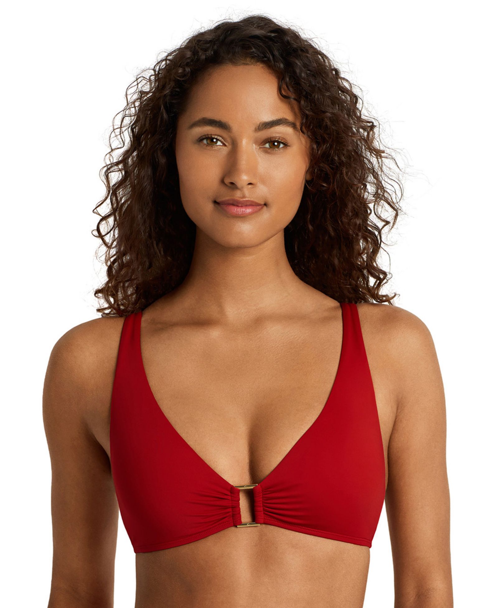 Lauren Ralph Lauren Женский Ring Over-The-Shoulder V-Neck Bikini Top