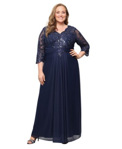 Женское платье Alex Evenings Plus Size V-Neck Pull-On