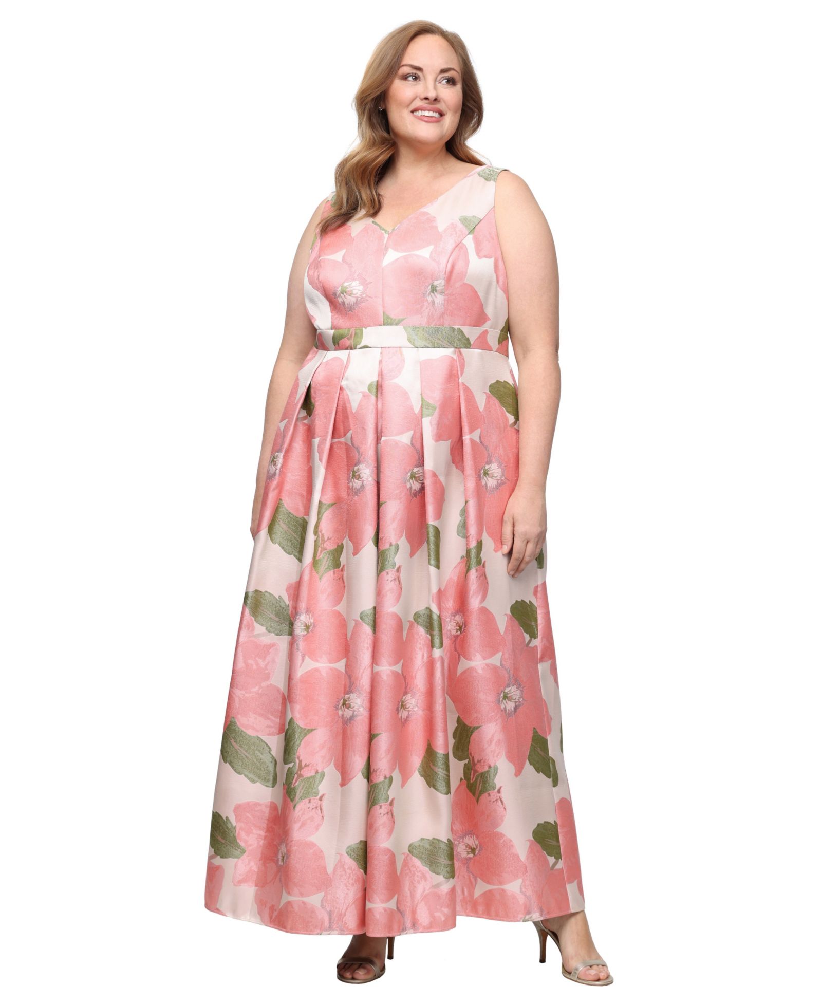 Платье Alex Evenings Plus Size V-Neck Sleeveless A-Line Ball Gown