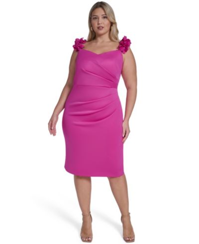Eliza J Plus Size Sleeveless Sweetheart Neck Bustier Dress