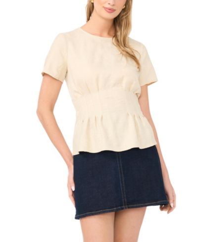 Женская блузка Vince Camuto Short-Sleeve Pleated-Waist