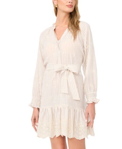 Vince Camuto Женское мини-платье с рюшами и пышными рукавами