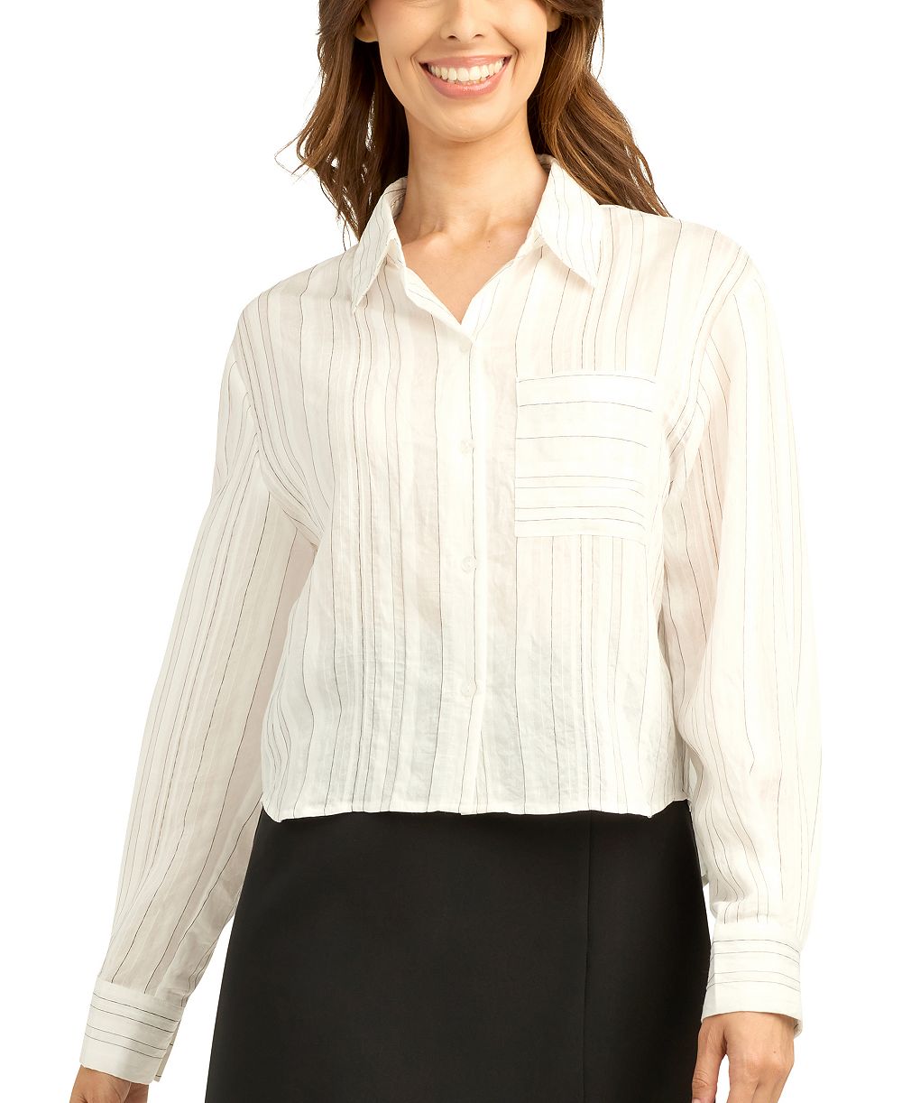 Мужская рубашка BCX Juniors' Striped Collared Button-Up