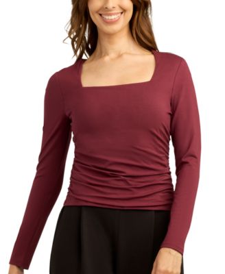 BCX Juniors' Square Neck Jersey Blouse