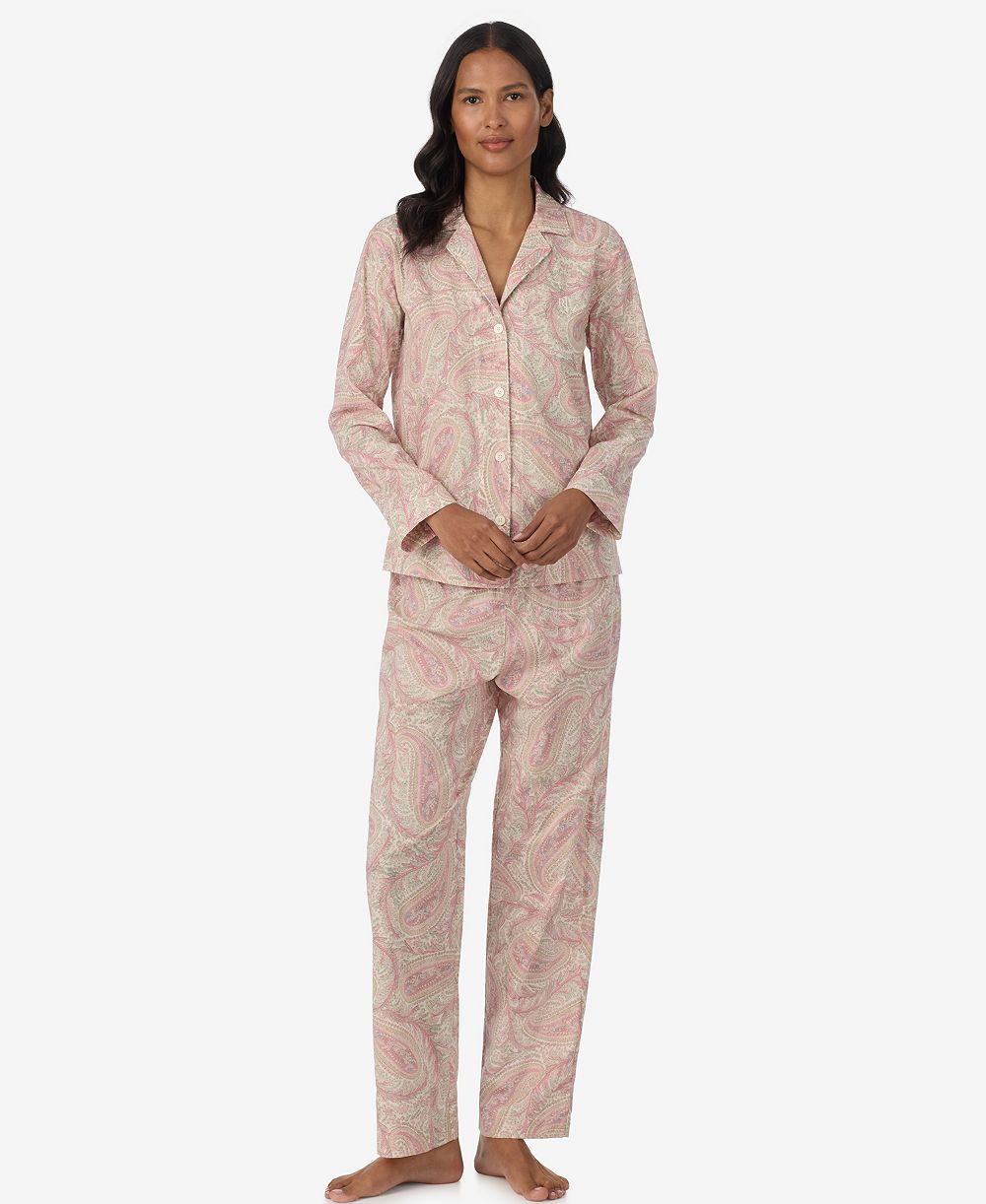 Lauren Ralph Lauren Women's Long-Sleeve Top & Drawstring Pants, 2-Piece Set