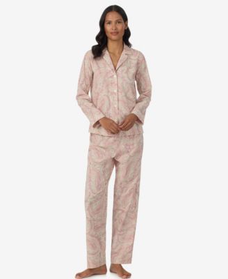 Lauren Ralph Lauren Женский комплект из топа с длинным рукавом и брюк со шнурком, 2 предмета