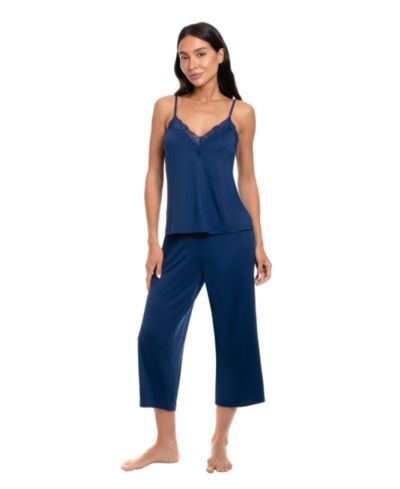 Комплект из 2-х предметов Linea Donatella Women's Lace Trim Top and Cropped Pants