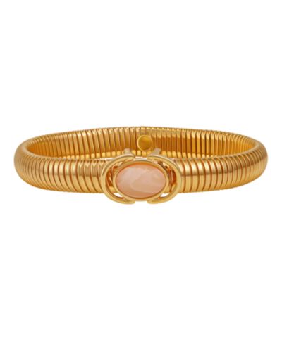 GUESS Gold-Tone Center Stone Stretch Bracelet