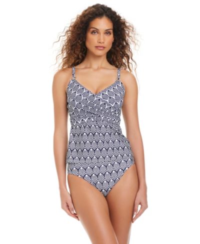 Beyond Control Women's Purest Form Draped Adjustable Straps Tankini