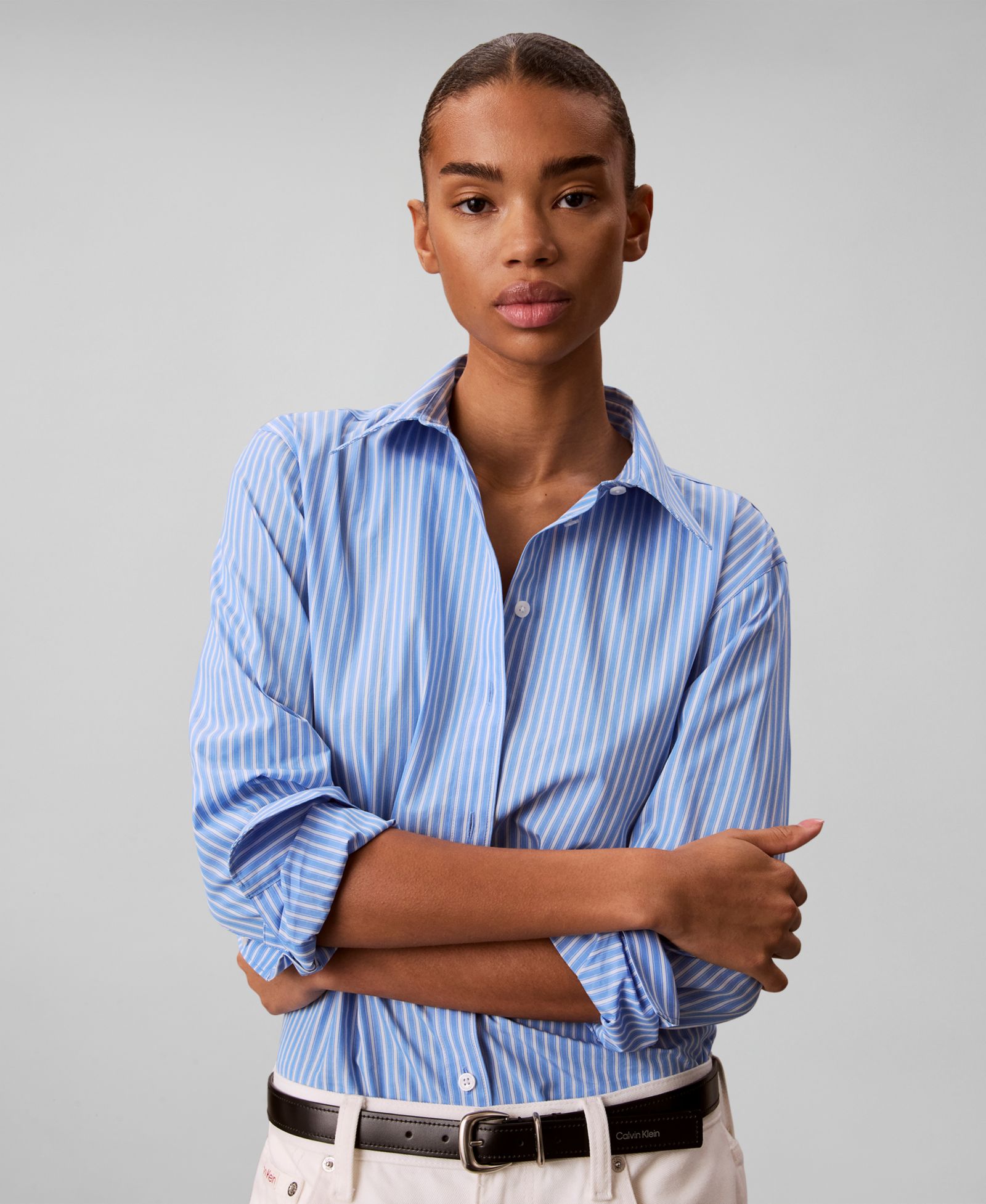 Рубашка с воротником с длинным рукавом Regular Fit Женский от Calvin Klein