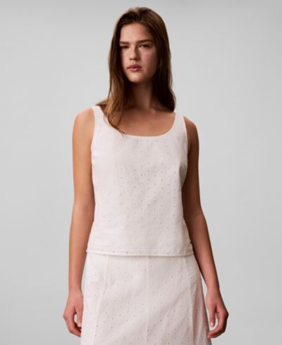 Calvin Klein Women's Sleeveless Scoop-Neck Classic-Fit Top