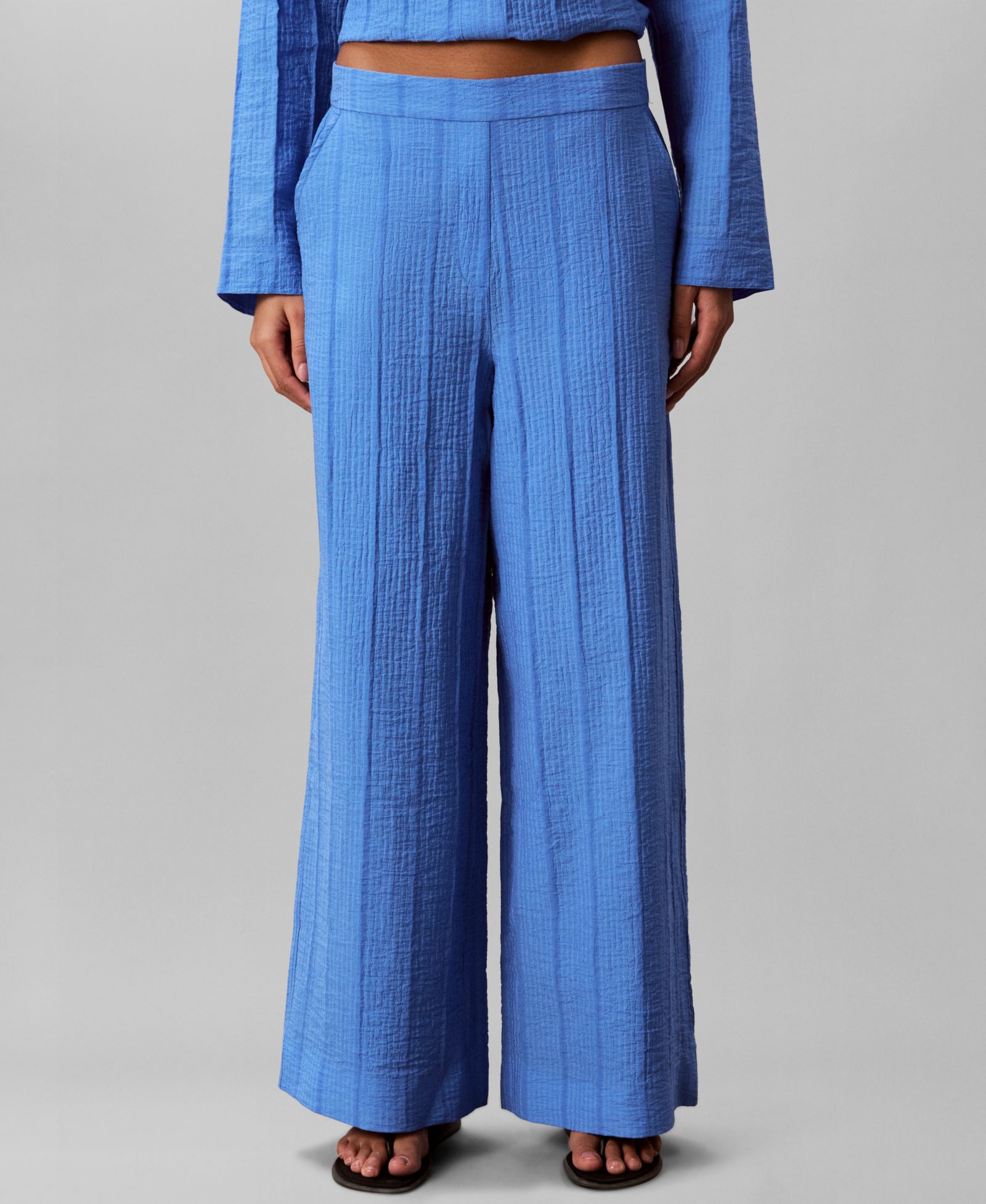Calvin Klein Women's Wide-Leg Mid-Rise Pants