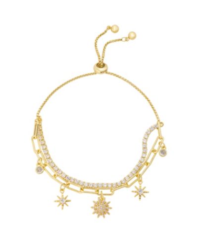 Браслет Unwritten Cubic Zirconia Gold-Tone Plated Celestial Layered Bolo
