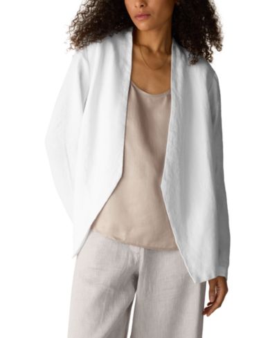Eileen Fisher Women's & Plus Size Asymmetrical High Collar Cut-Away Jacket