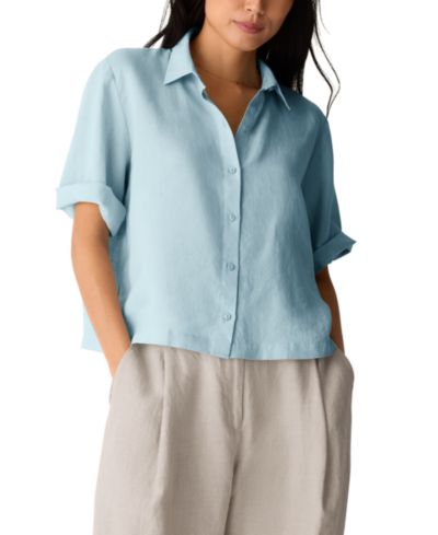 Eileen Fisher Women's & Plus Size Classic Collar Shirt