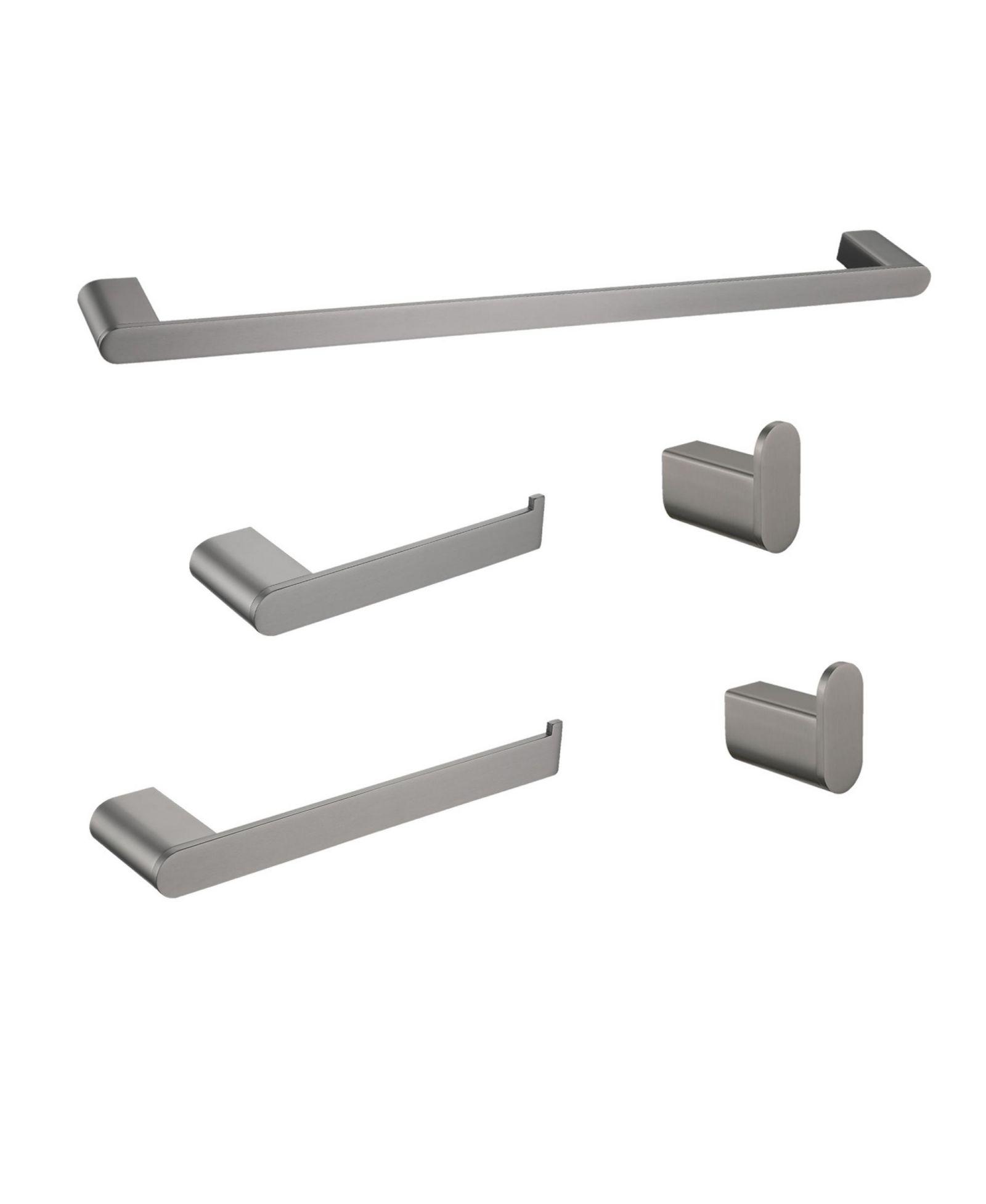 RAINSKEN 5- Piece Bathroom Accessories Set, Stainless Steel Bathroom Hardware Set, Bath Towel Bar, Towel Hooks and Towel Racks (Gunmetal)
