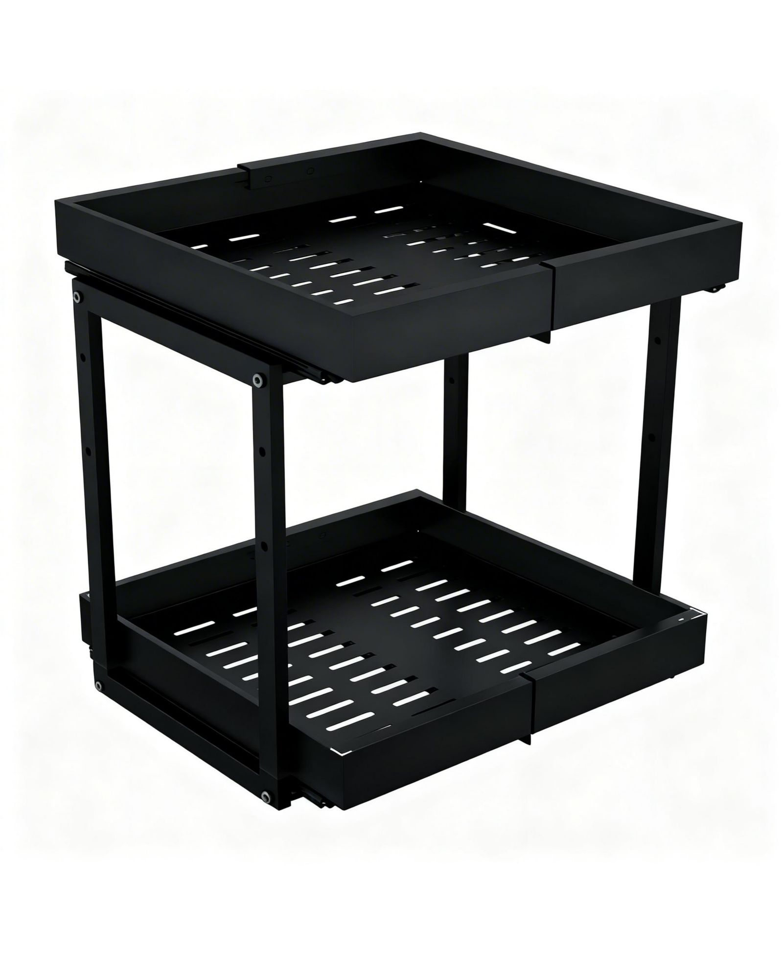 YIGII Adjustable Width & Height Cabinet Organizer with Smooth Sliding Drawers