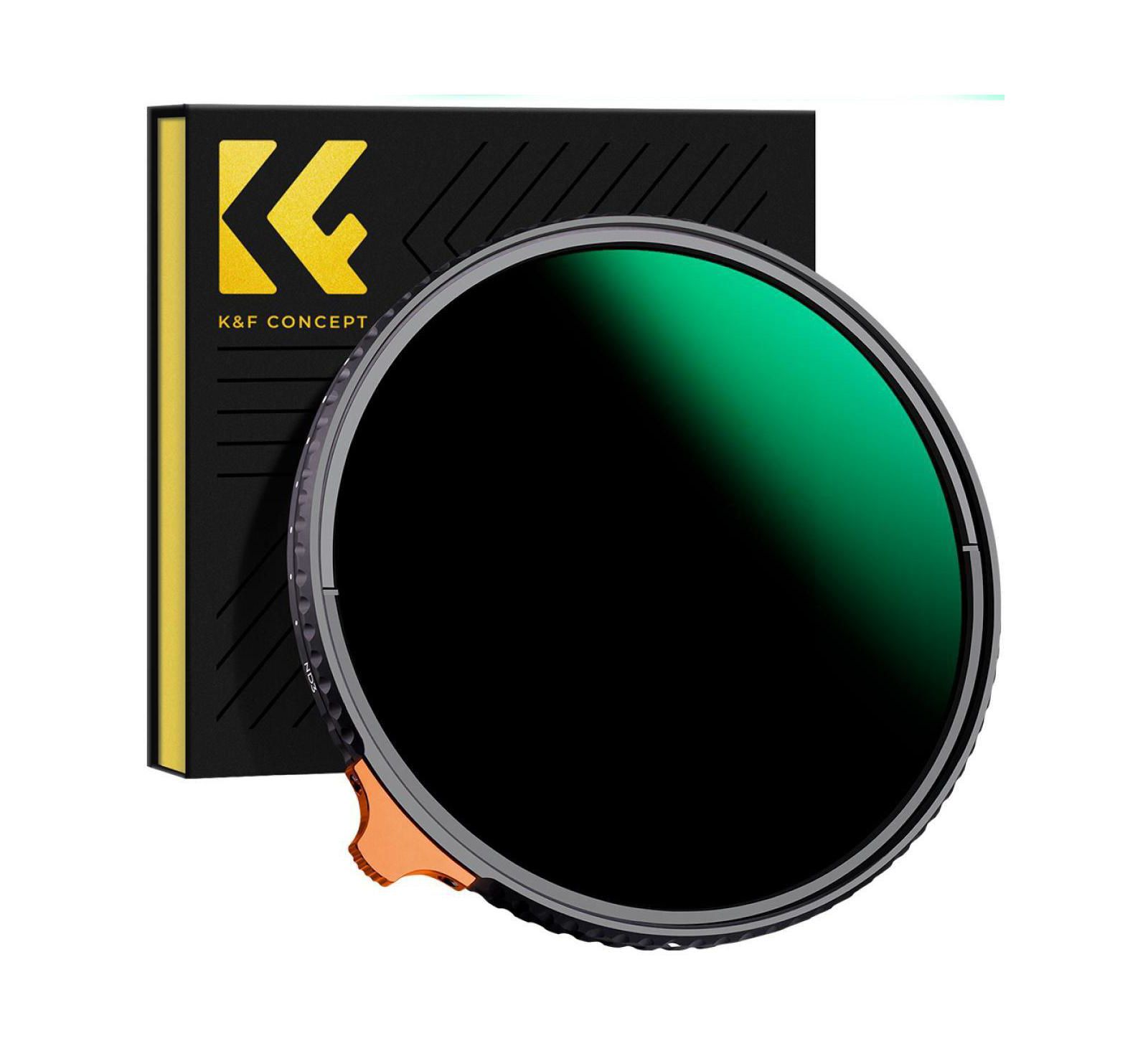 К&F Concept 55 мм Nano-Xcel Series ND3-1000 1.5-10 Stop многослойный переменный нейтральный фильтр