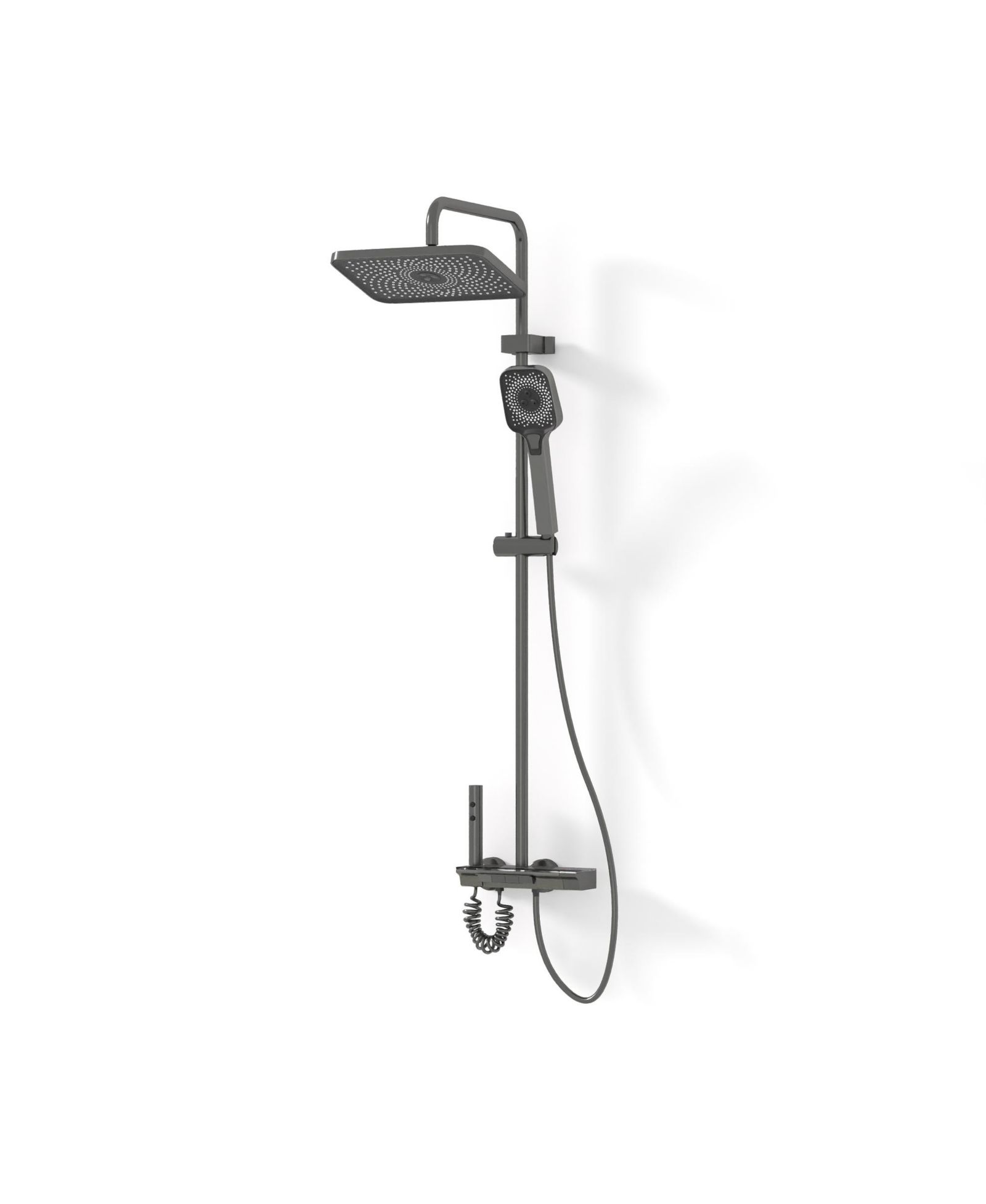 LALAHOO Adjustable Height 4-In-1 Shower System With LED Temperature Display