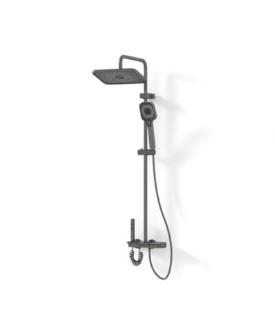 LALAHOO Adjustable Height 4-In-1 Shower System With LED Temperature Display