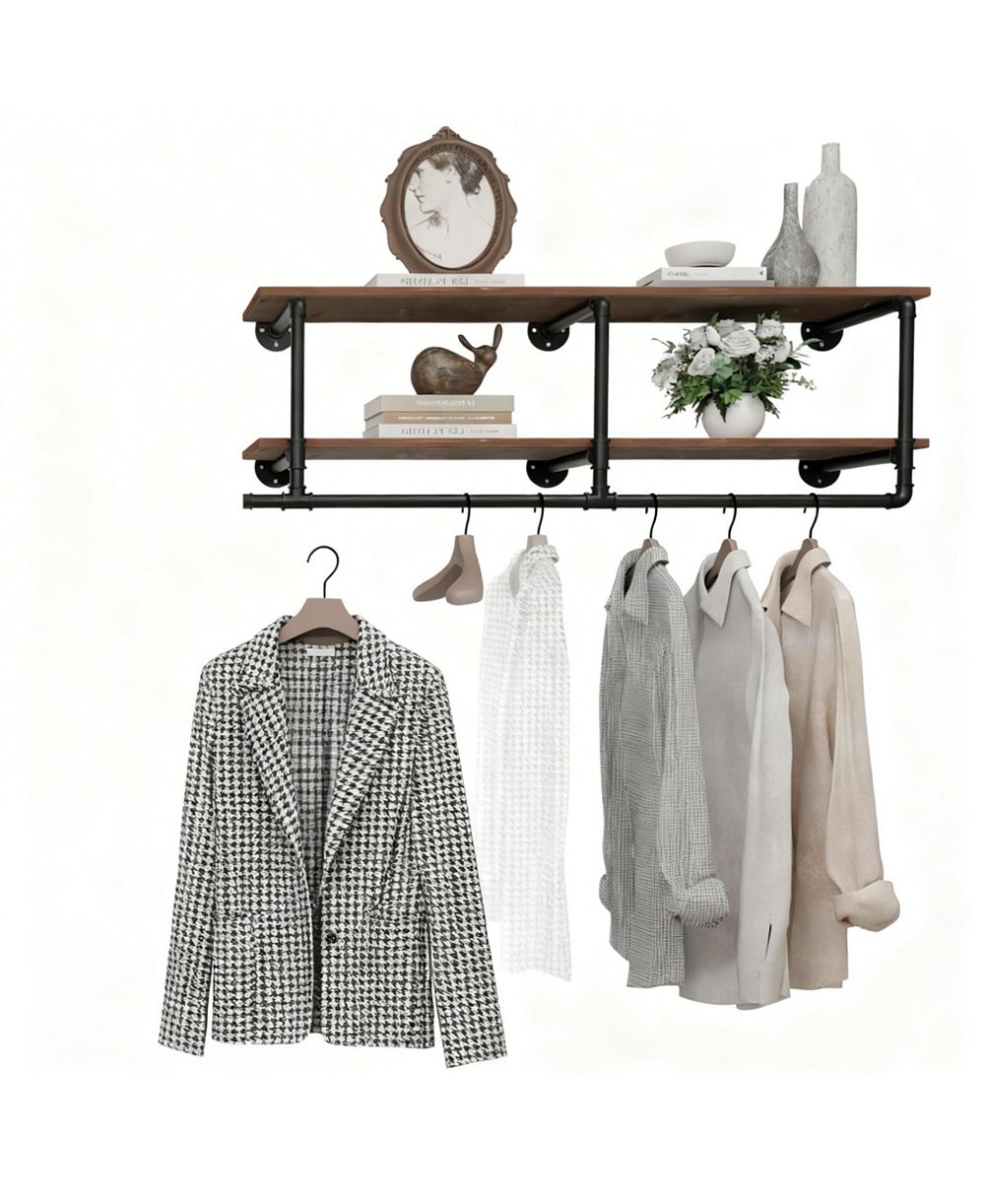 YIGII Wall Mount Clothes Rack for Bedroom, Laundry, Living Room
