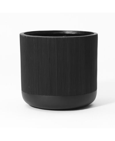 LuxenHome Круглое полосатое кашпо MgO 14.8-Inch
