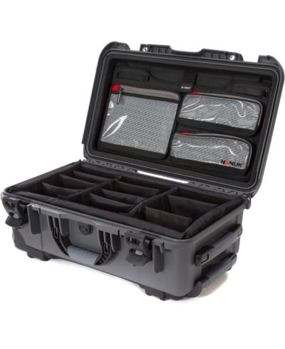 Водонепроницаемый кейс Nanuk Wheeled Series 935 Lightweight NK-7 Resin с органайзером на крышке и мягкими разделителями, Graphite