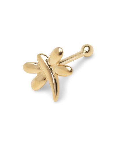 Кольцо-гвоздик для носа Curata Jewelry Solid 14k Gold 20G 6mm Polished Dragonfly