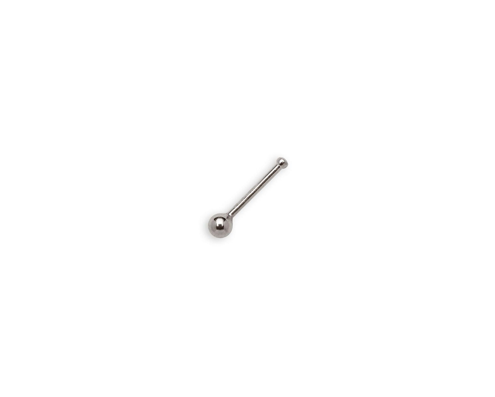 Curata Jewelry  Solid 14k Yellow or White Gold Polished 1.5mm Ball Nose Stud Piercing