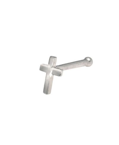 Curata Jewelry серьга-гвоздик для носа в виде креста из золота 14k, 20g