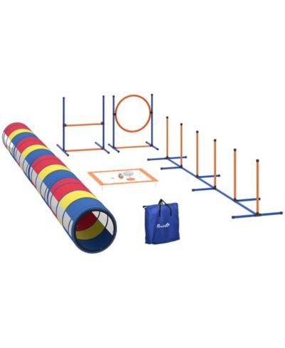 PawHut Dog Agility Training Equipment, 12-Piece Dog Obstacle Course