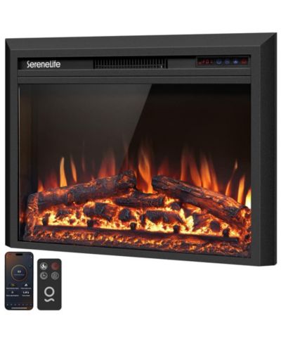 SereneLife электрический камин с LED пламенем и управлением Wi-Fi