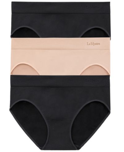 Le Mystere Women’s Hipster Nylon Blend Briefs, 3-Pack