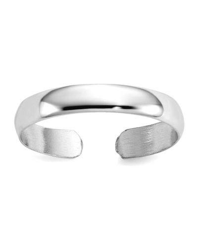 Curata Jewelry Solid 14k Yellow or White Gold 3mm Classic Polished Adjustable toe ring toe ring