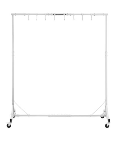 RAINSKEN Painting Rack, Adjustable Height Automotive Paint Stand, Painting Drying Rack with 8 Hooks, 4 Wheels, 66 lbs Capacity for Repair Shops