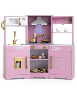 Slickblue Interactive Wooden Kitchen Set, 10-Piece, Ages 3+